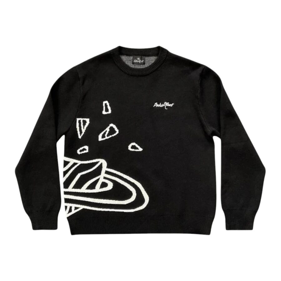 Broken Planet Knit Sweater - Black White