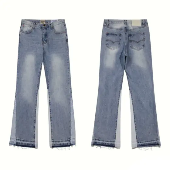 Gallery Dept. Flared Denim Jeans - Blue / Light Gray
