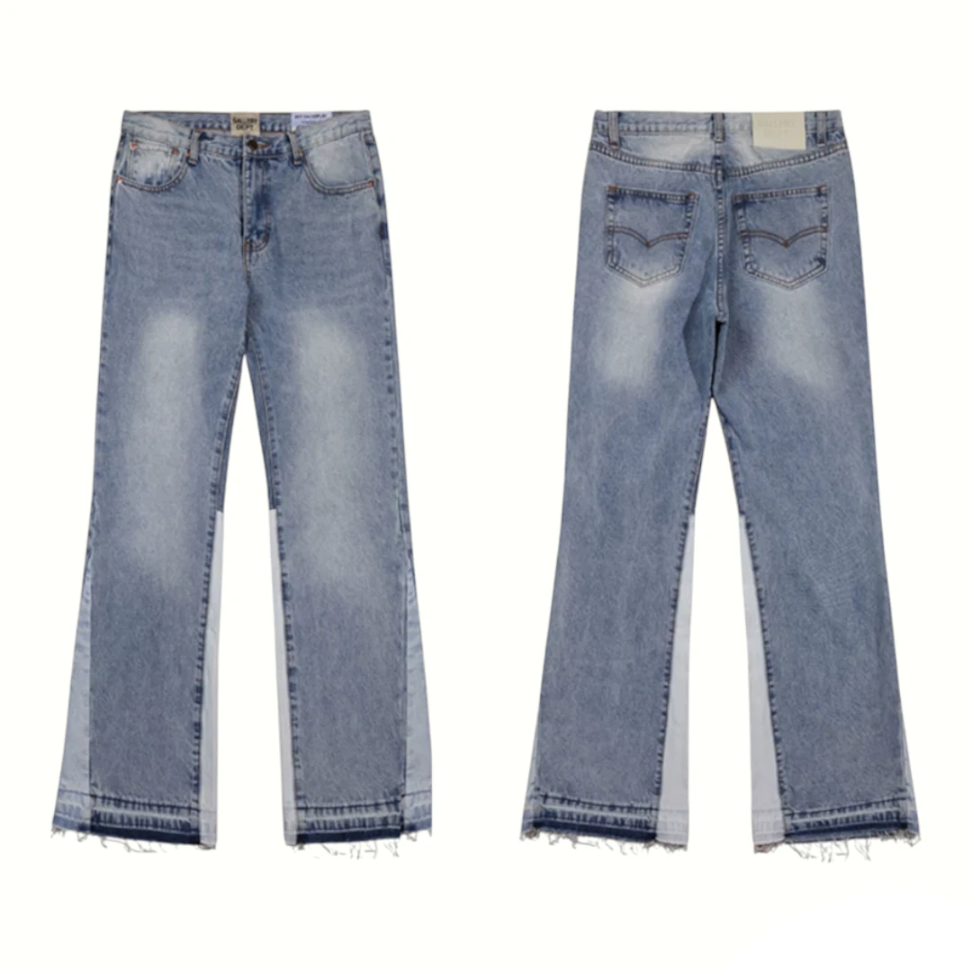 Gallery Dept. Flared Denim Jeans - Blue / Light Gray