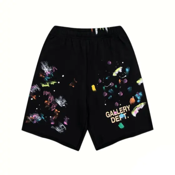 Gallery Dept Paint Splatter Shorts – Black