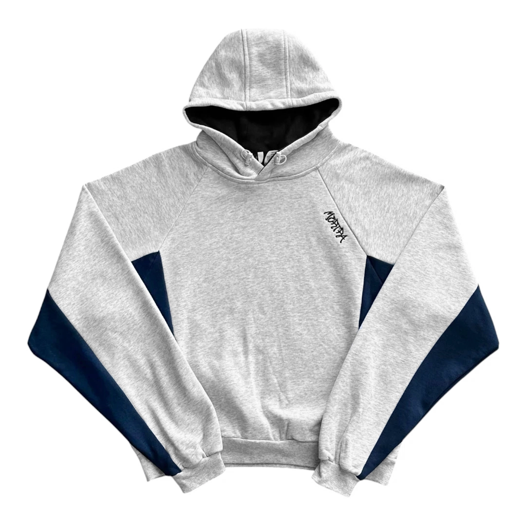 Mertra Hoodie - Hoodie White Gray with Blue
