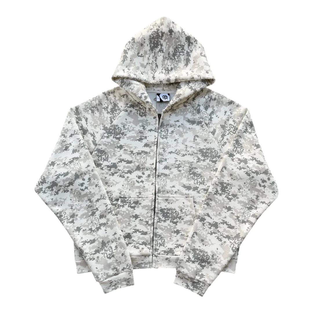 Mertra Hoodie - white and yellow camouflage