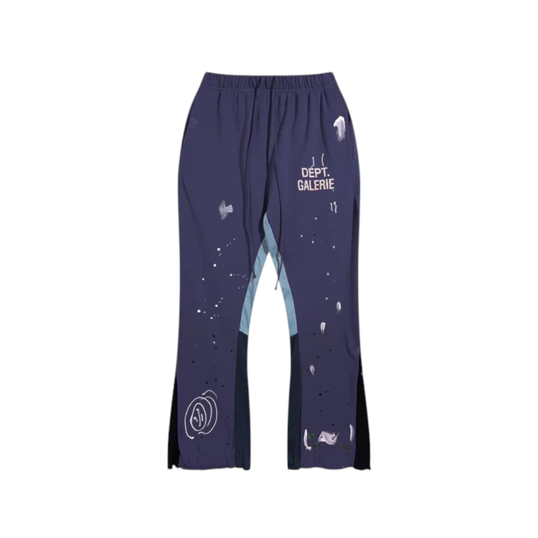 Gallery Dept. Painted Flare Sweat Pants - Navy
