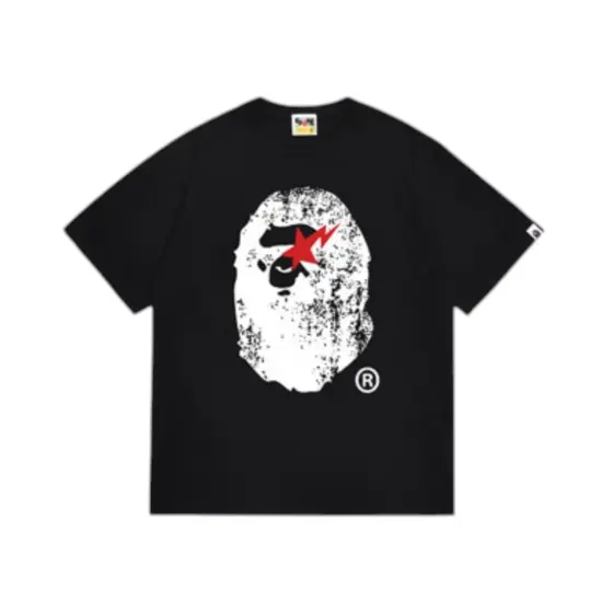 BAPE Ape Head Bapesta Indigo Tee - Black