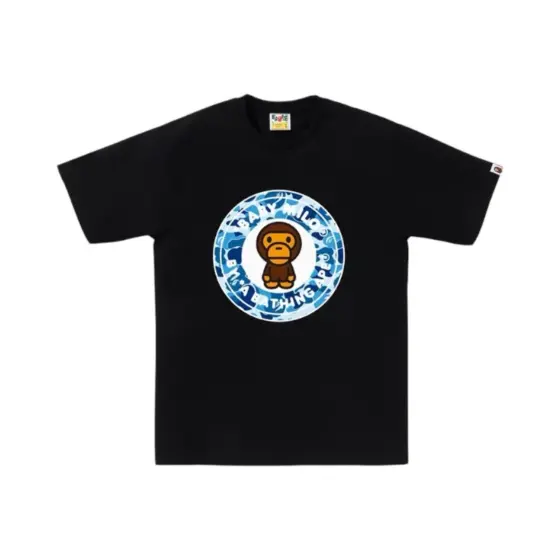 BAPE ABC Camo Milo Busy Works Tee (FW25) - black blue