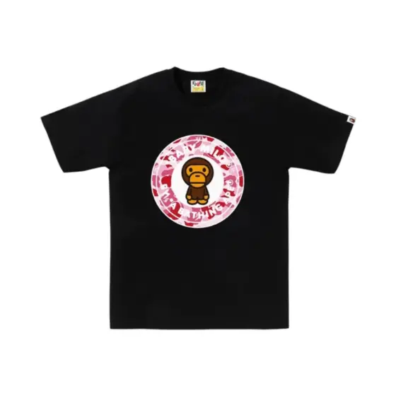 BAPE ABC Camo Milo Busy Works Tee (FW25) - black powder