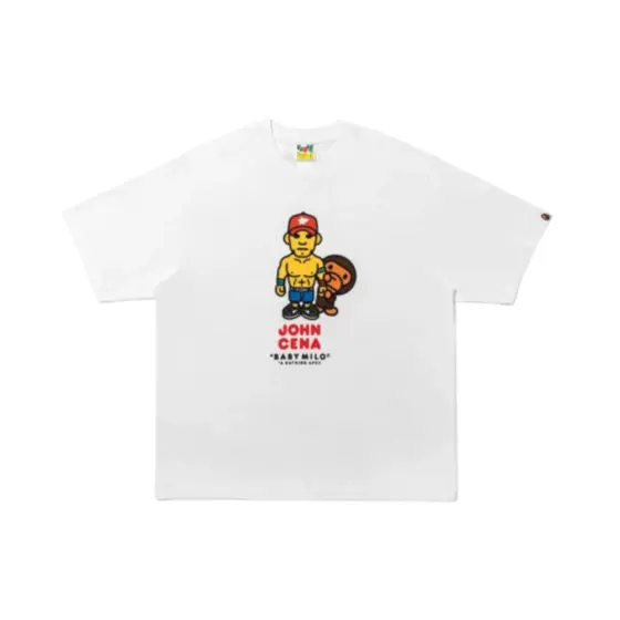 BAPE x Fanatics x WWE John Cena Baby Milo Relaxed Fit Tee - White