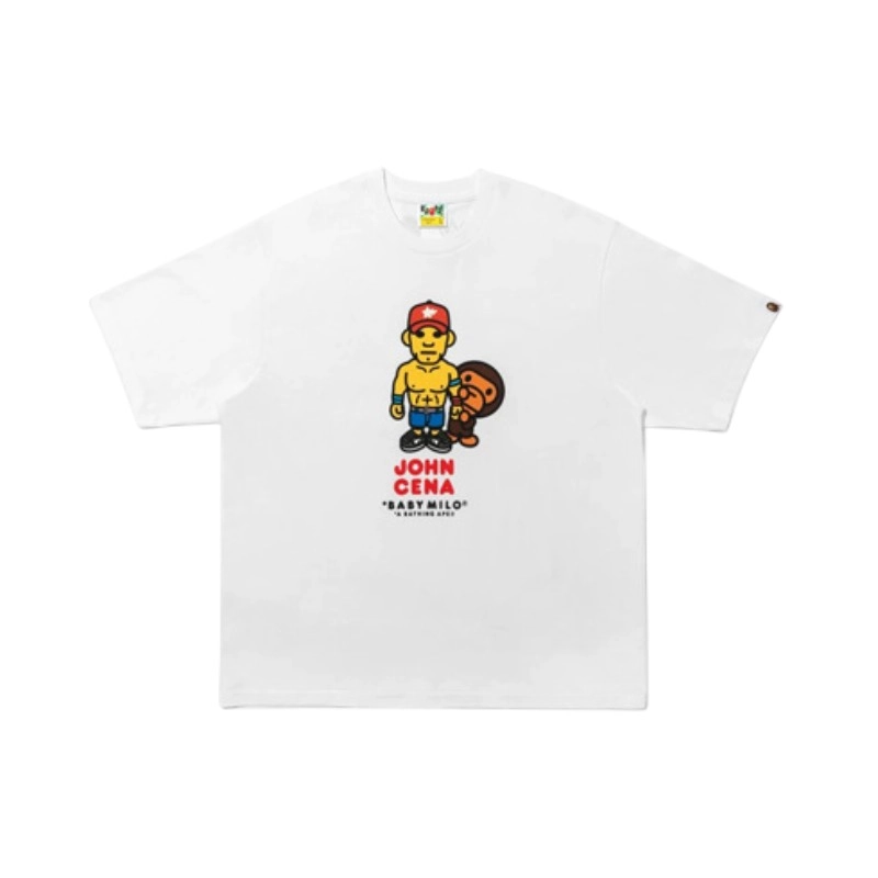 BAPE x Fanatics x WWE John Cena Baby Milo Relaxed Fit Tee - White