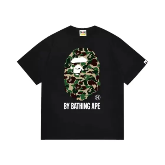 BAPE A BATHING APE Abc Camo By Bathing Ape Tee - black green