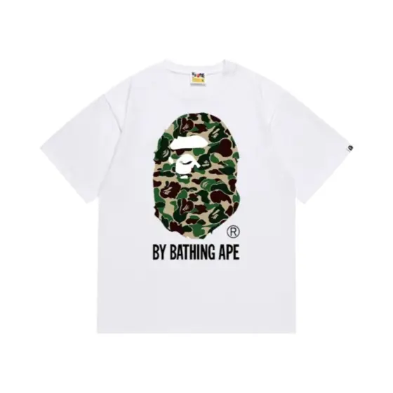 BAPE A BATHING APE Abc Camo By Bathing Ape Tee - white green