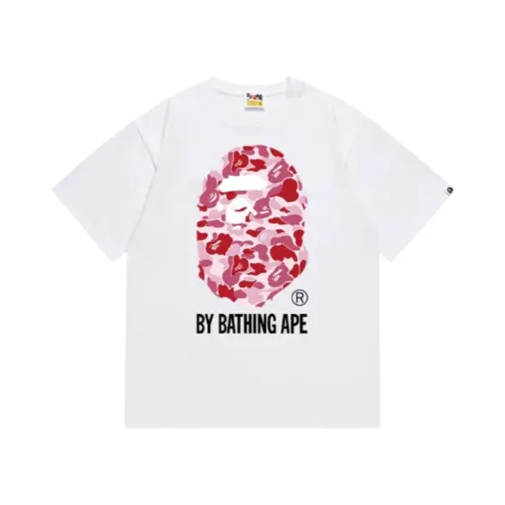 BAPE ABC CAMO BY BATHING TEE - white powder
