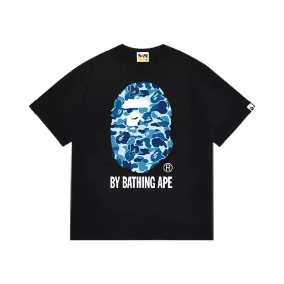 BAPE ABC CAMO BY BATHING TEE - black blue