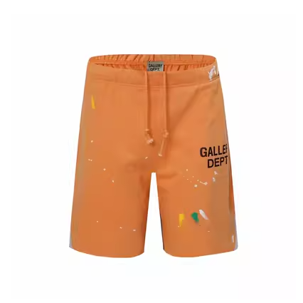 Gallery Dept. Paint Splatter Sweat Shorts - Orange