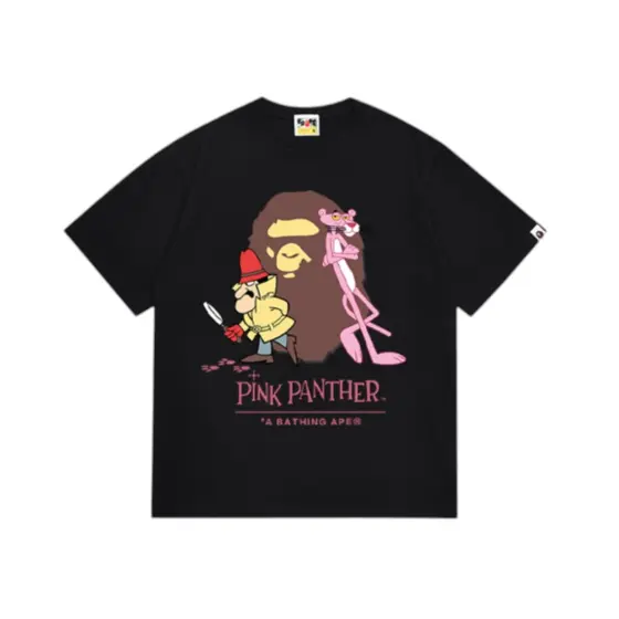 BAPE x Pink Panther Ape Head Tee - black