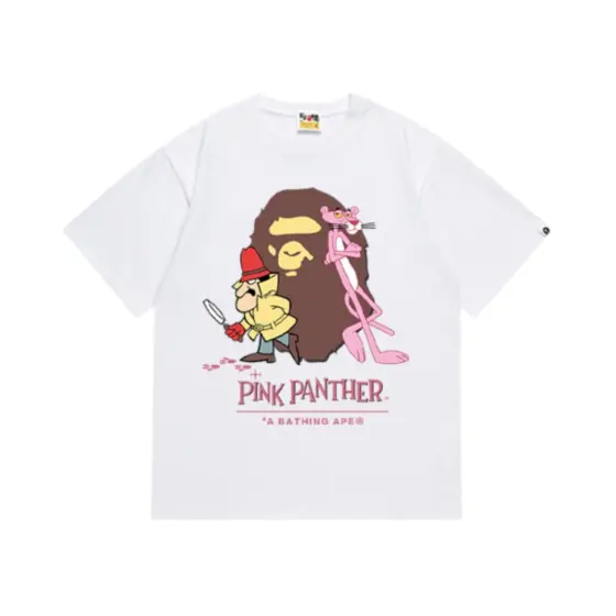 BAPE x Pink Panther Ape Head Tee - white