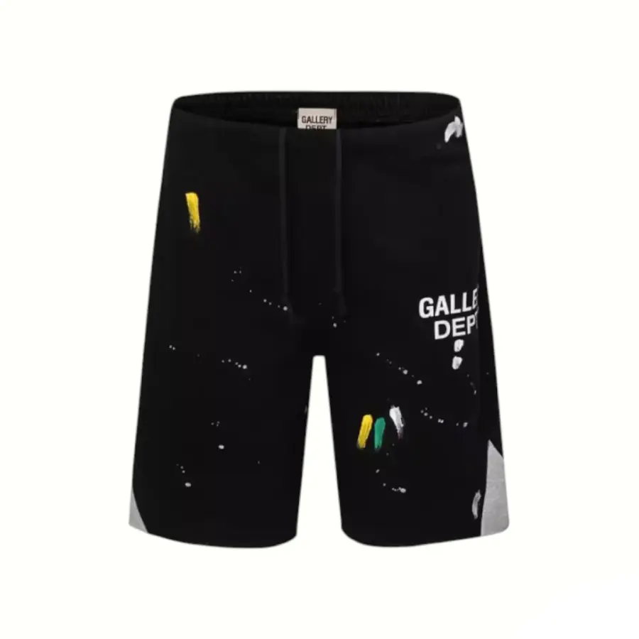 Gallery Dept. Paint Splatter Sweat Shorts - Black