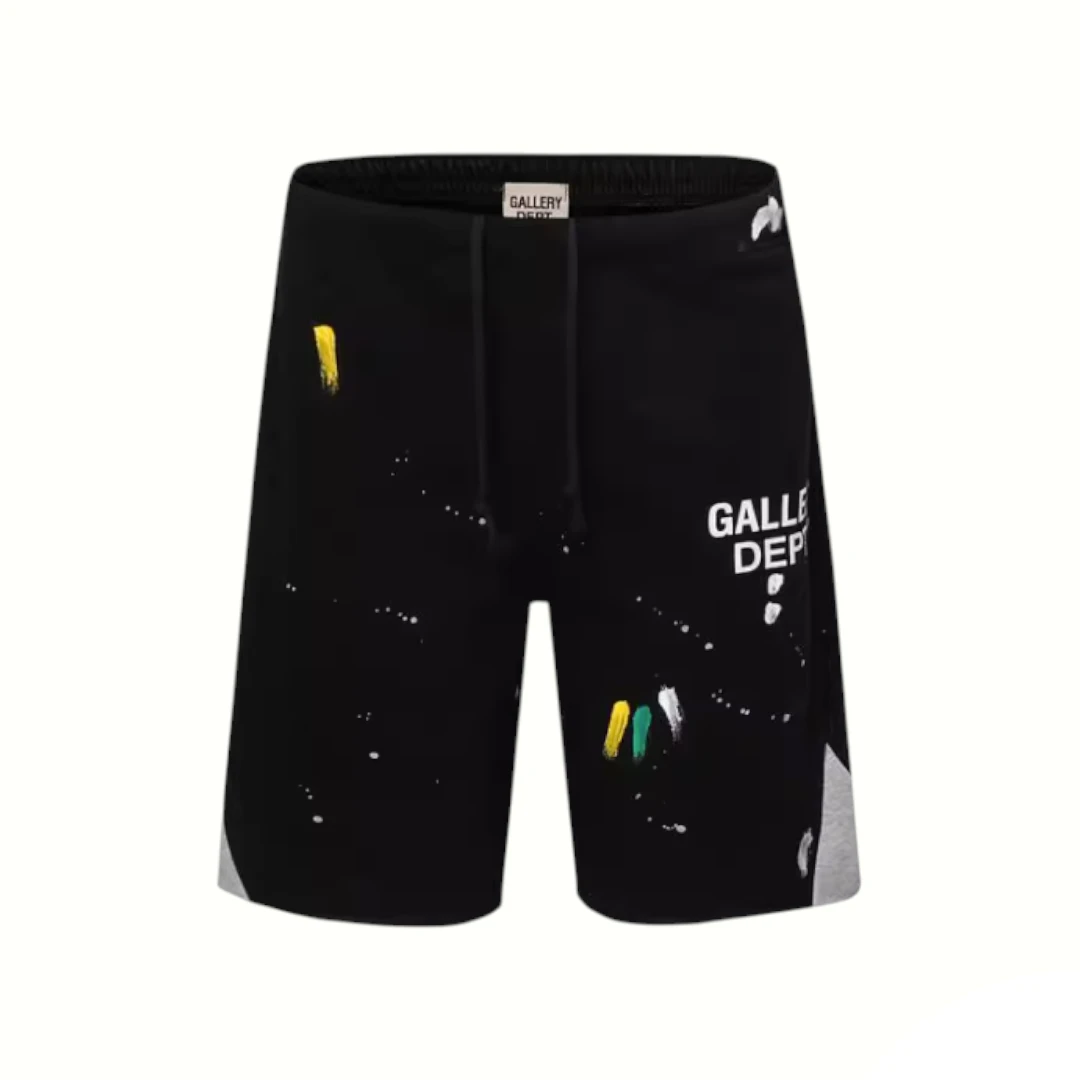 Gallery Dept. Paint Splatter Sweat Shorts - Black