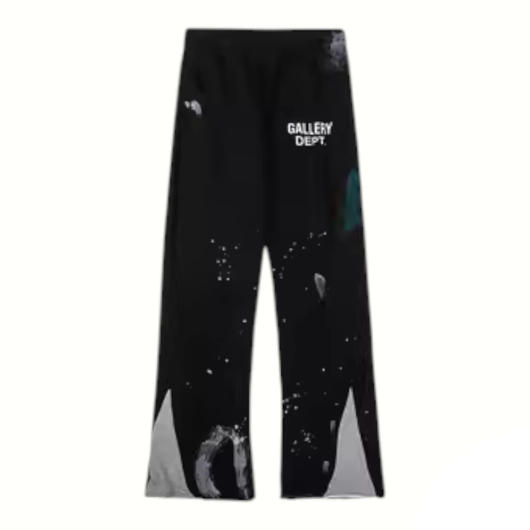 Gallery Dept. Paint Splatter Flare Sweatpants - Black
