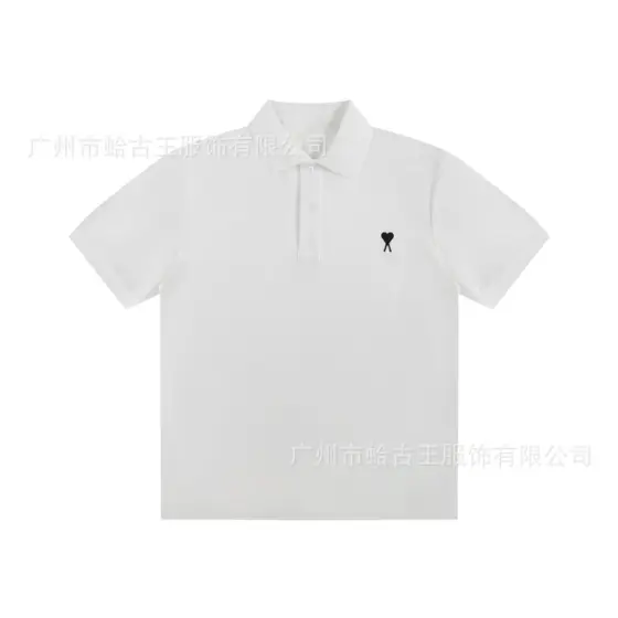 Ami Paris De Coeur Embroidered Polo Shirt - White