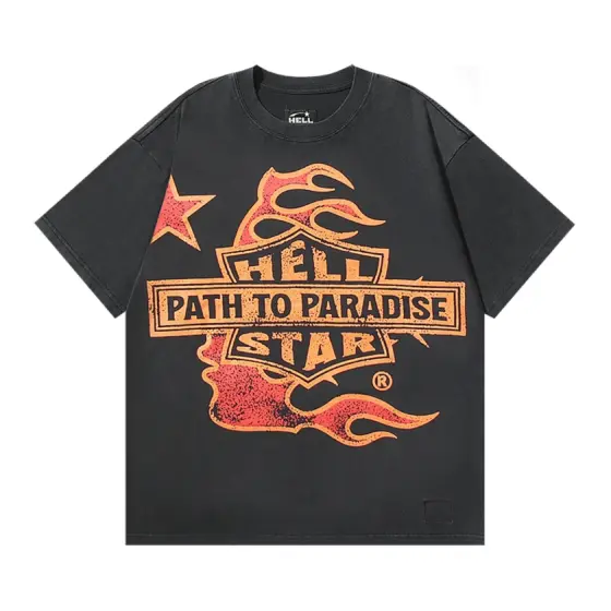 Hellstar Path To Paradise Star T-Shirt - Black