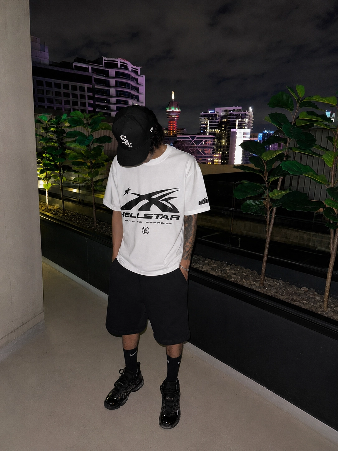 Hellstar Arrow Star Logo T-Shirt - White