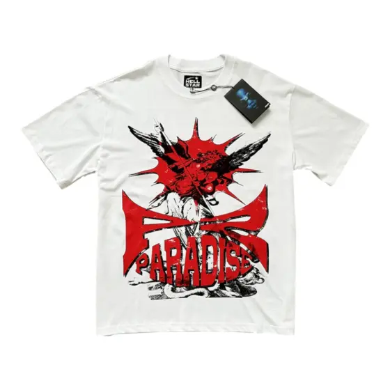 Hellstar Paradise Spiky Graphic T-Shirt - White