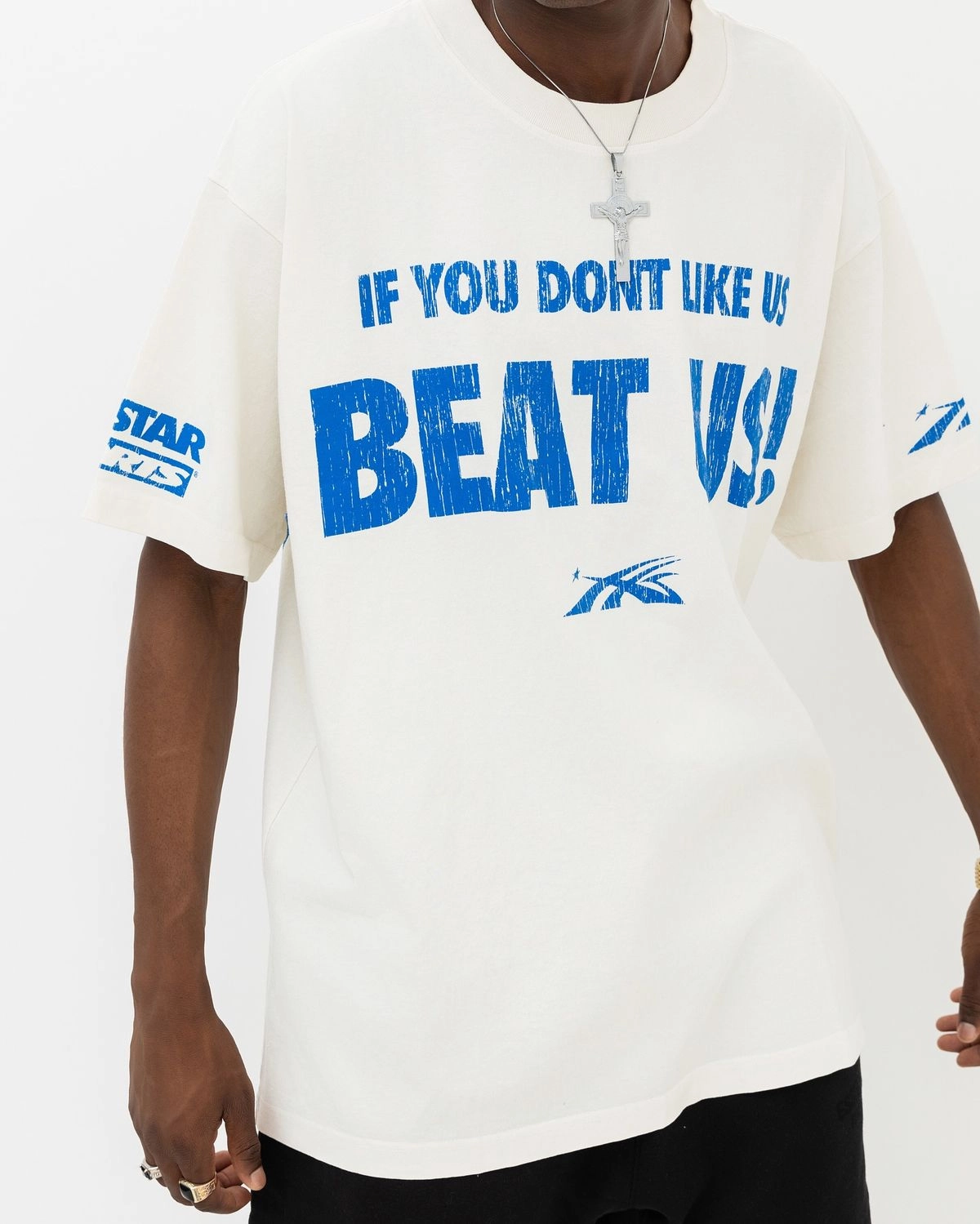Hellstar If You Dont Like Us Beat Us T-Shirt - White