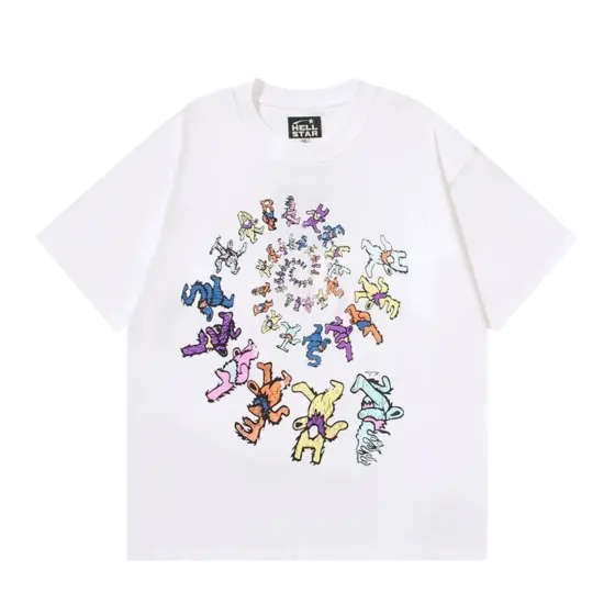 Hellstar Anime Character Cluster T-Shirt - White