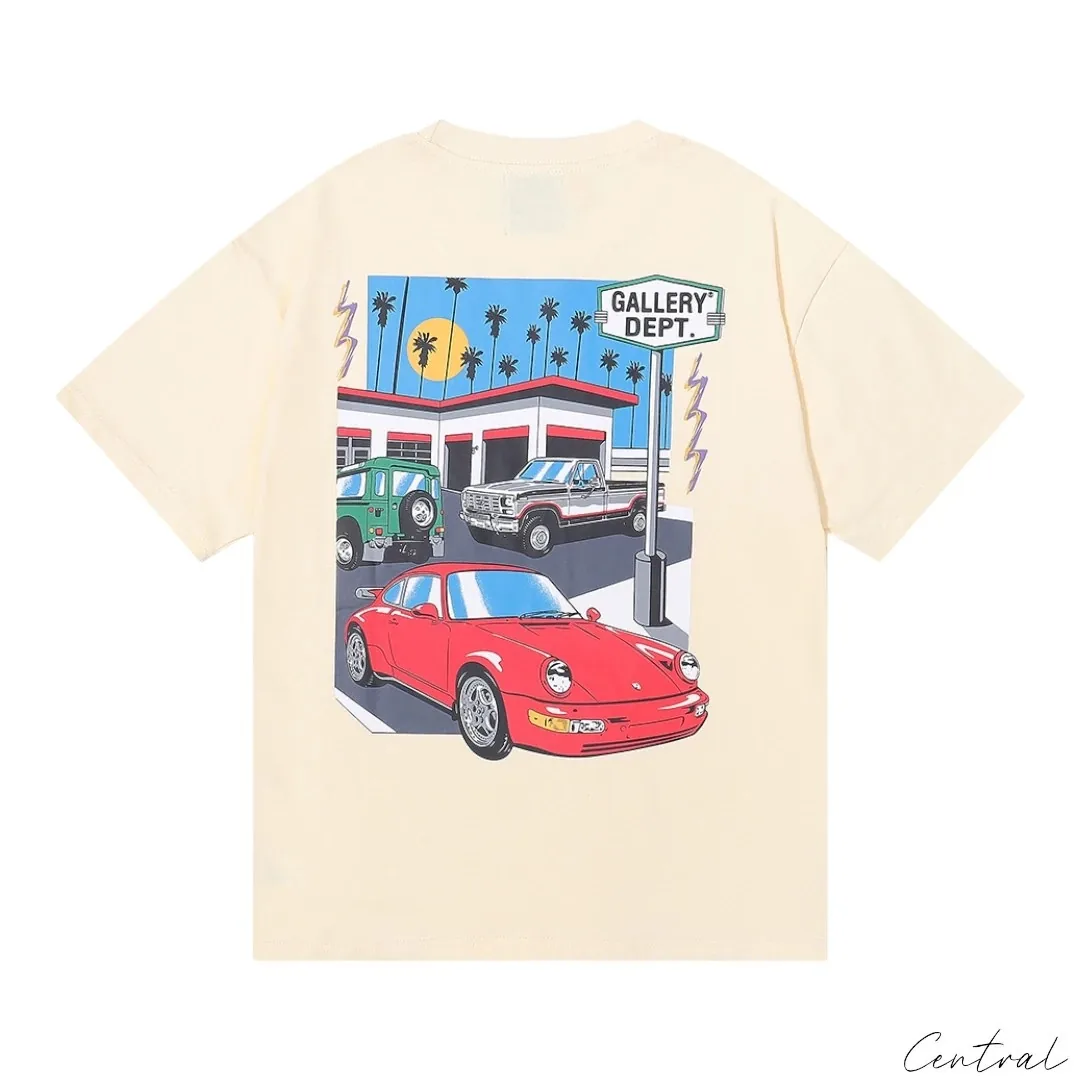 Gallery Dept Drive Thru Boxy Fit Tshirt - Beige