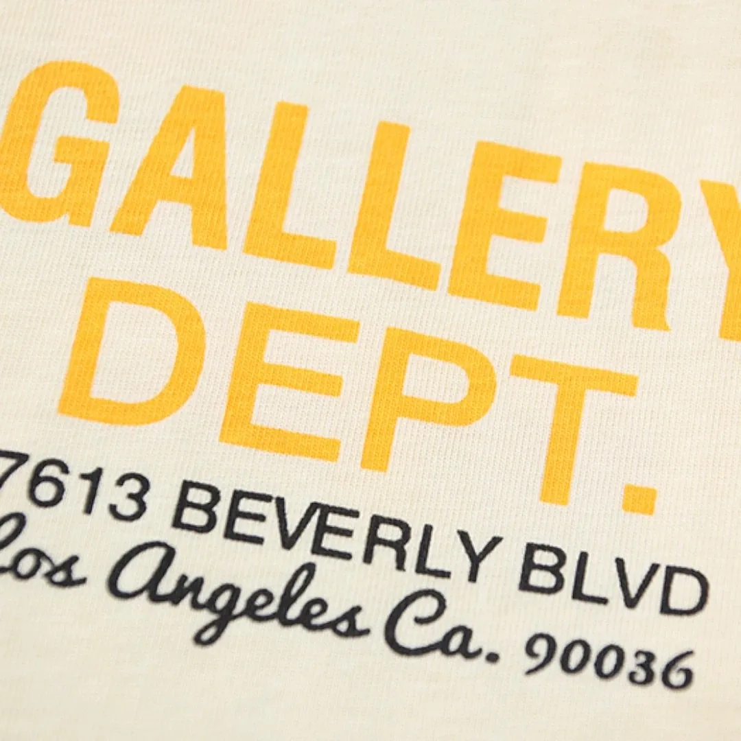 Gallery Dept Drive Thru Boxy Fit Tshirt - Beige