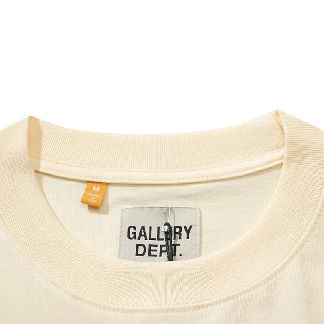 Gallery Dept Drive Thru Boxy Fit Tshirt - Beige