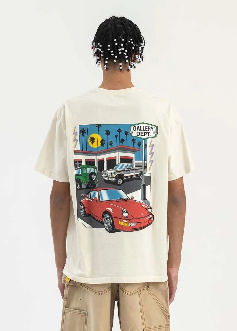 Gallery Dept Drive Thru Boxy Fit Tshirt - Beige