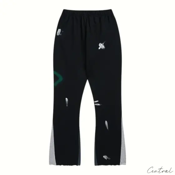 Gallery Dept. Painted Flare Sweat Pants - Black