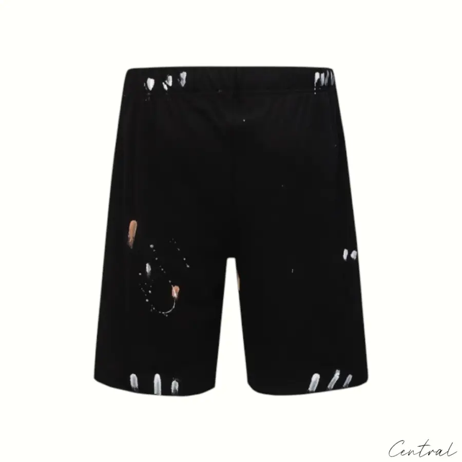 Gallery Dept. Paint Splatter Sweat Shorts - Black