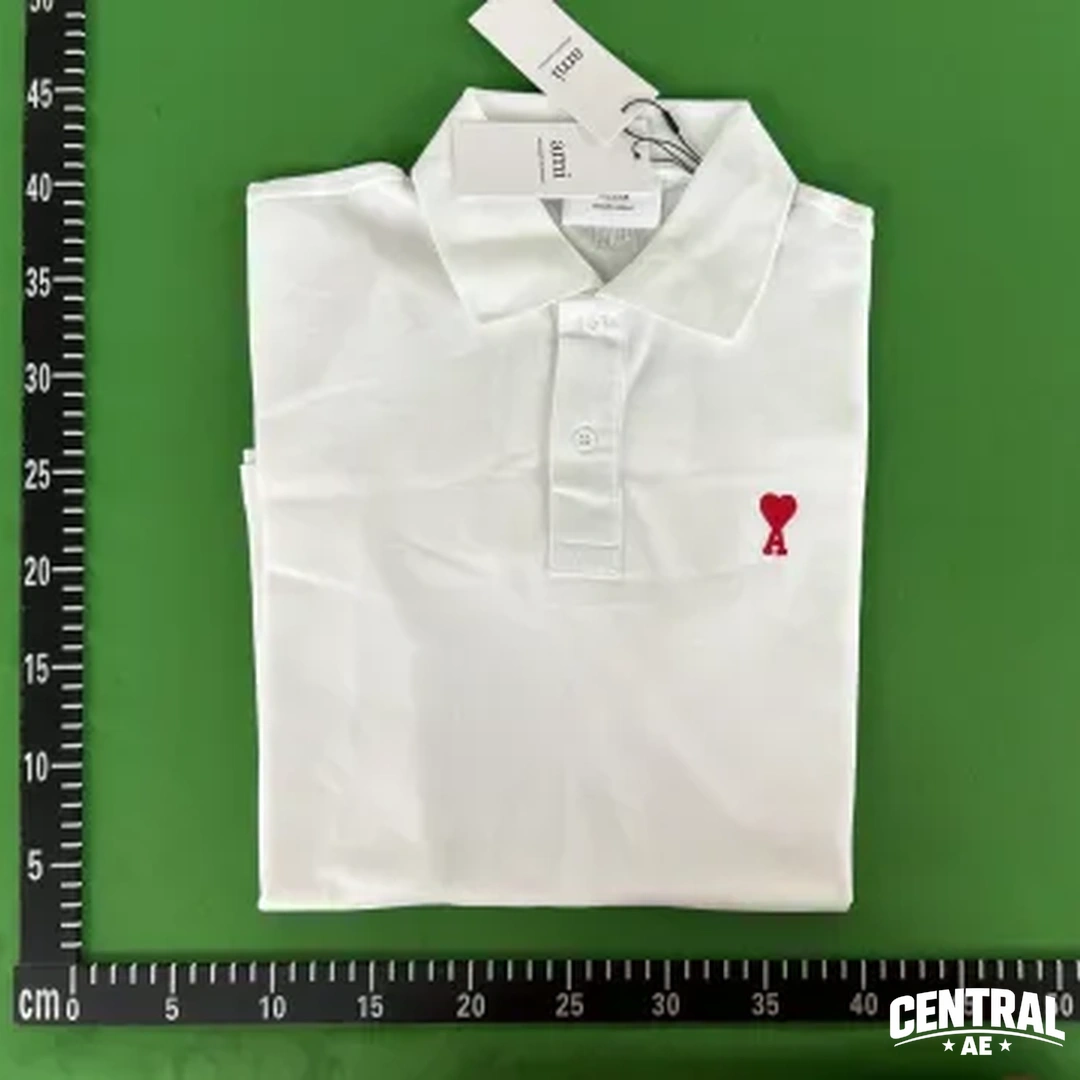 Ami Paris De Coeur Embroidered Polo Shirt - White