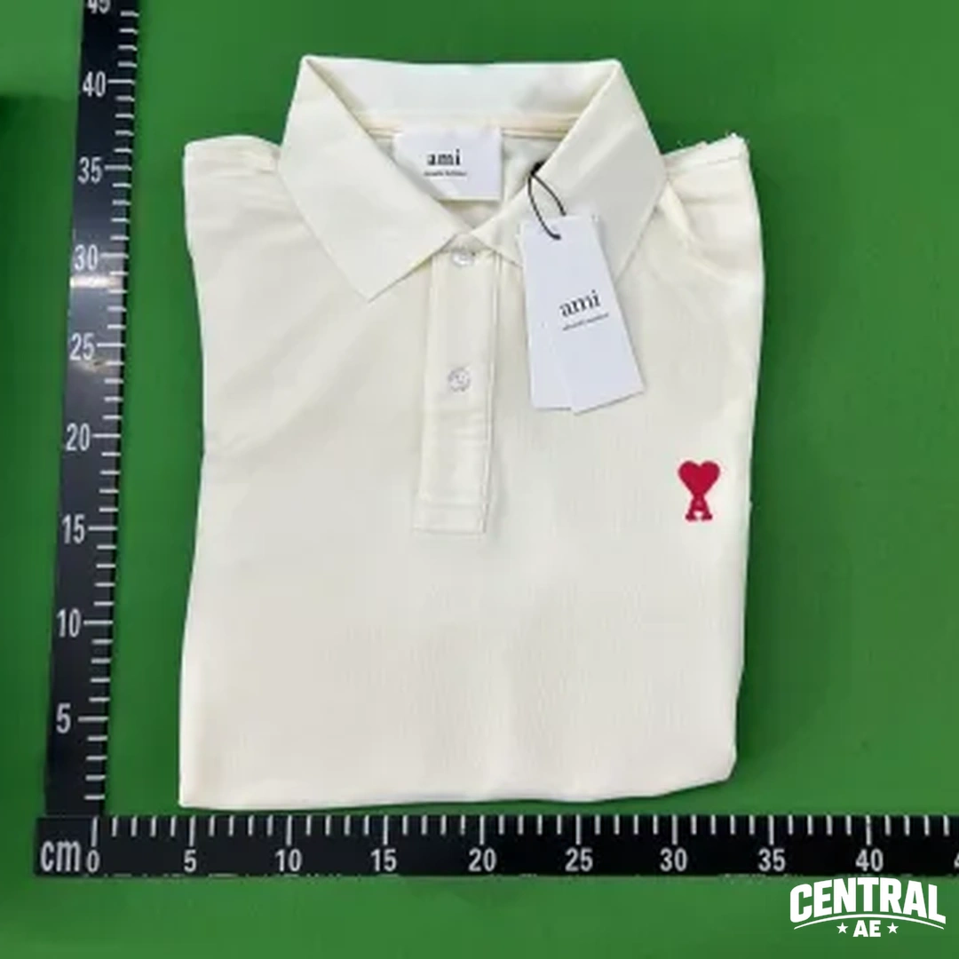Ami Paris De Coeur Embroidered Polo Shirt - Apricot