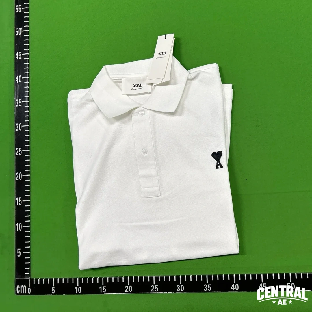 Ami Paris De Coeur Embroidered Polo Shirt - White