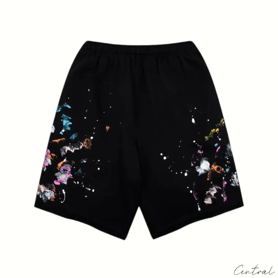 Gallery Dept Paint Splatter Shorts – Black