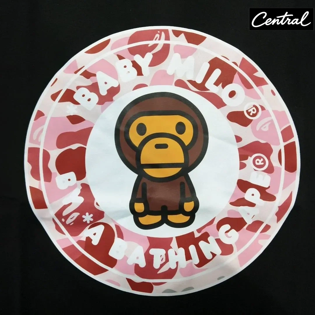 BAPE ABC Camo Milo Busy Works Tee (FW25) - black powder