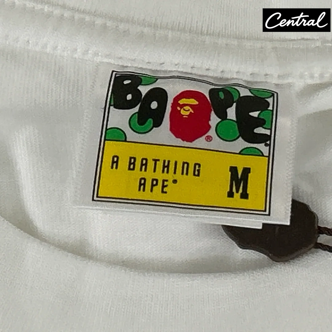 BAPE A Bathing Ape Check by Bathing Tee - white