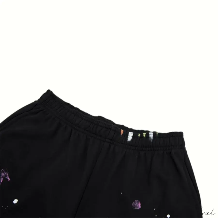 Gallery Dept Paint Splatter Shorts – Black