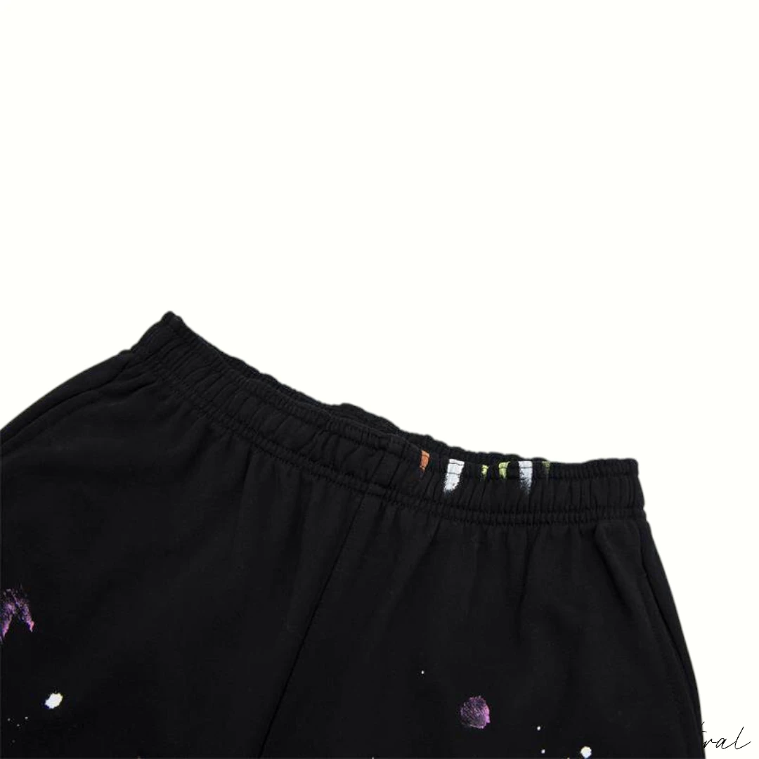 Gallery Dept Paint Splatter Shorts – Black