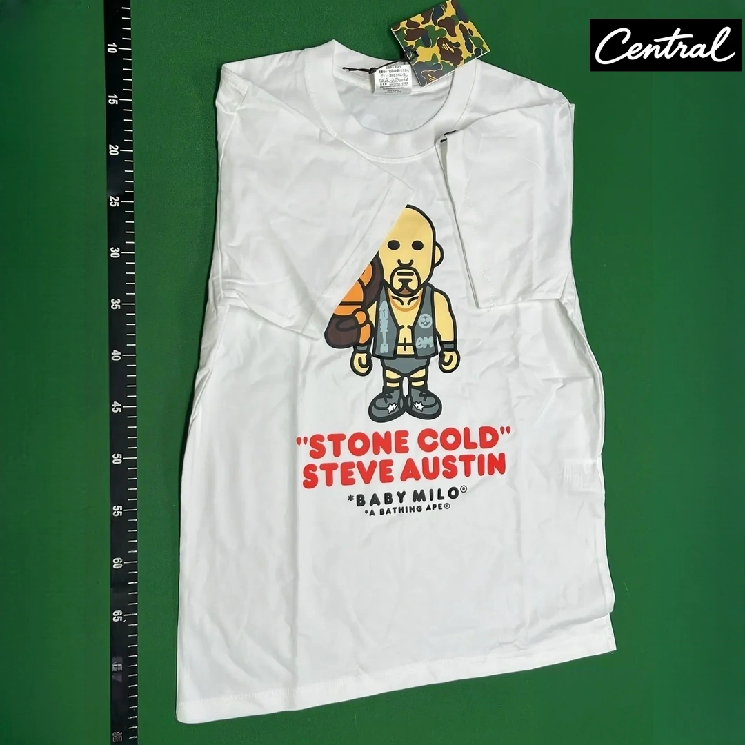 BAPE x Fanatics x WWE Stone Cold Steve Austin Baby Milo Relaxed Fit Tee - White