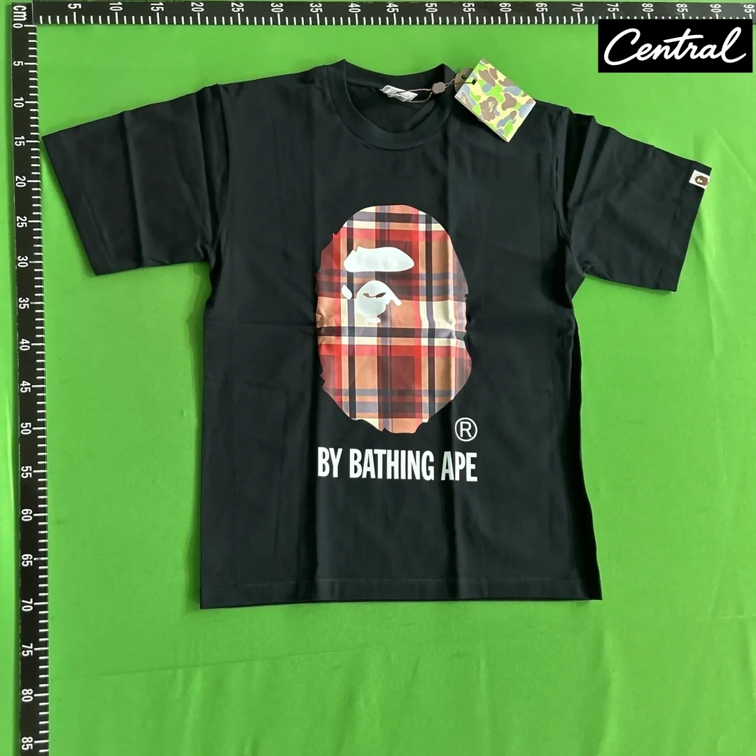 BAPE Check By Bathing Ape Tee (FW25) - Black Red