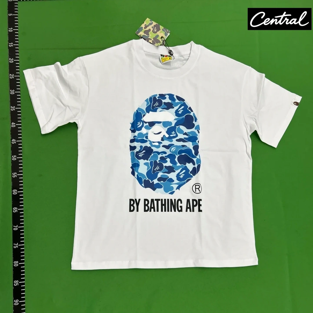 BAPE ABC CAMO BY BATHING TEE - white blue