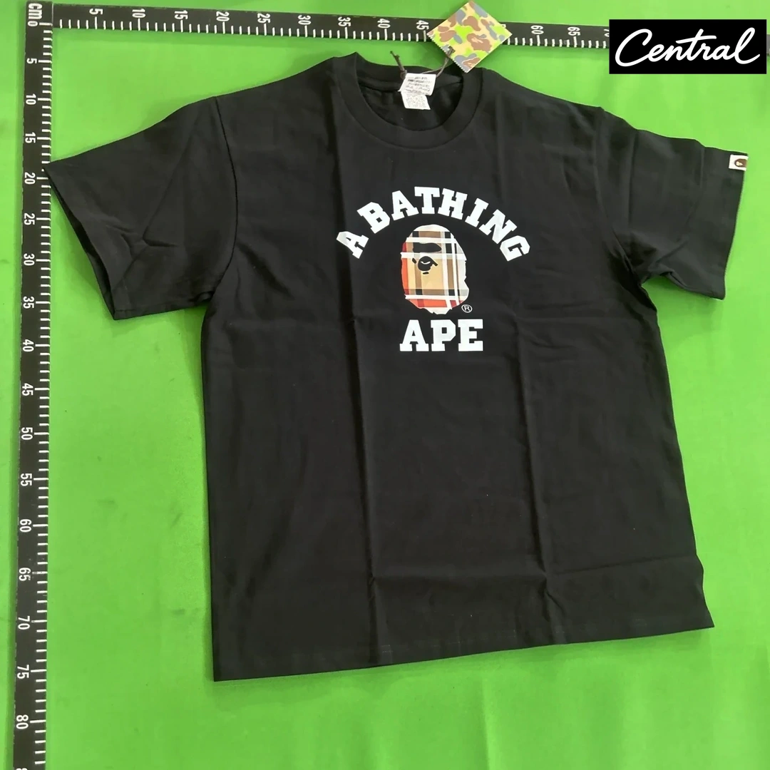 BAPE Check College Tee - black
