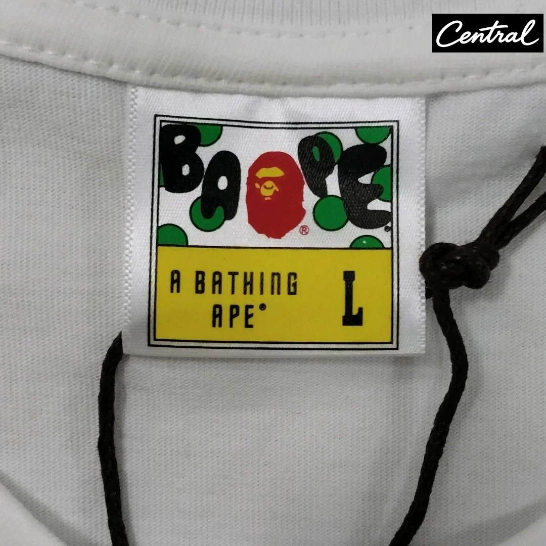 BAPE Check College Tee - white