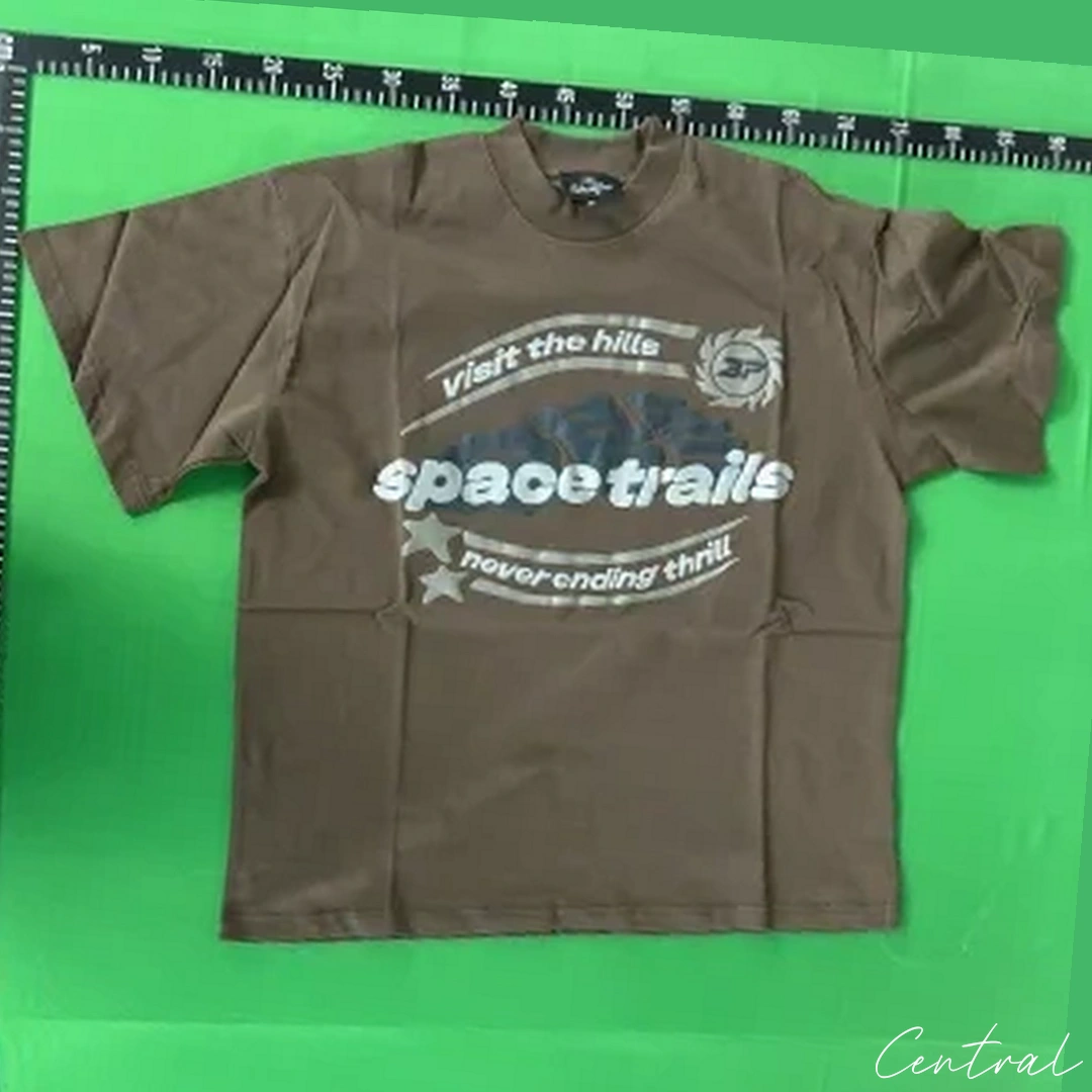 Broken Planet space trails T-Shirt - Brown