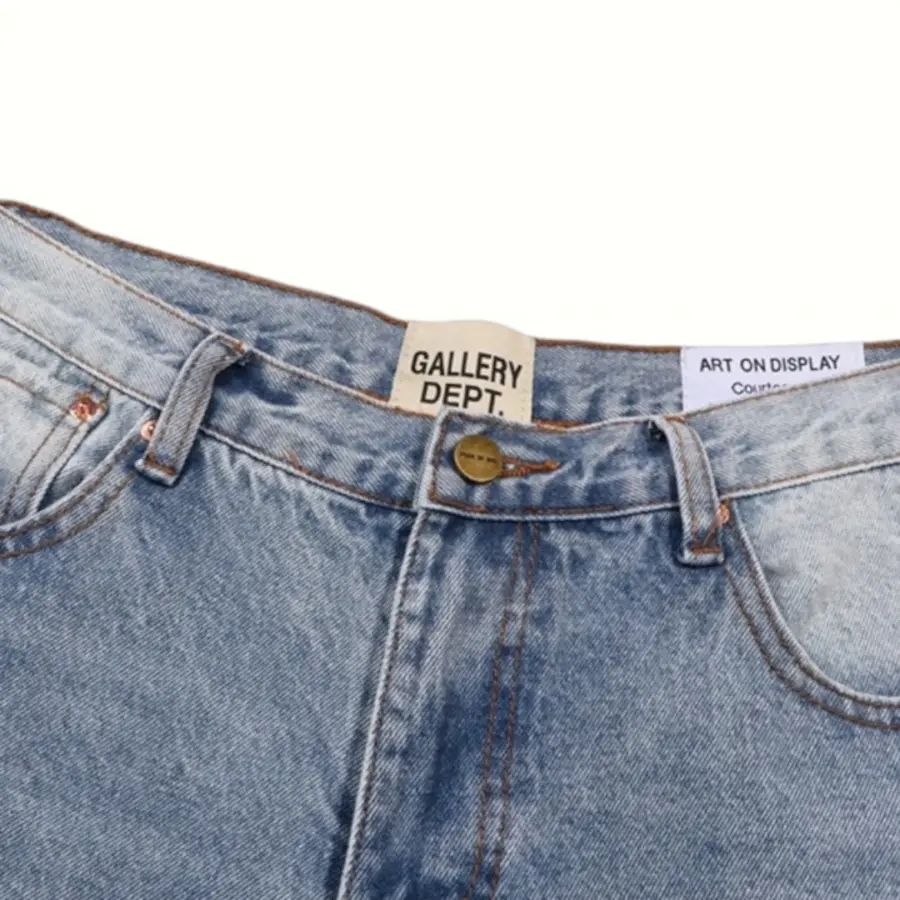 Gallery Dept. Flared Denim Jeans - Blue / Light Gray