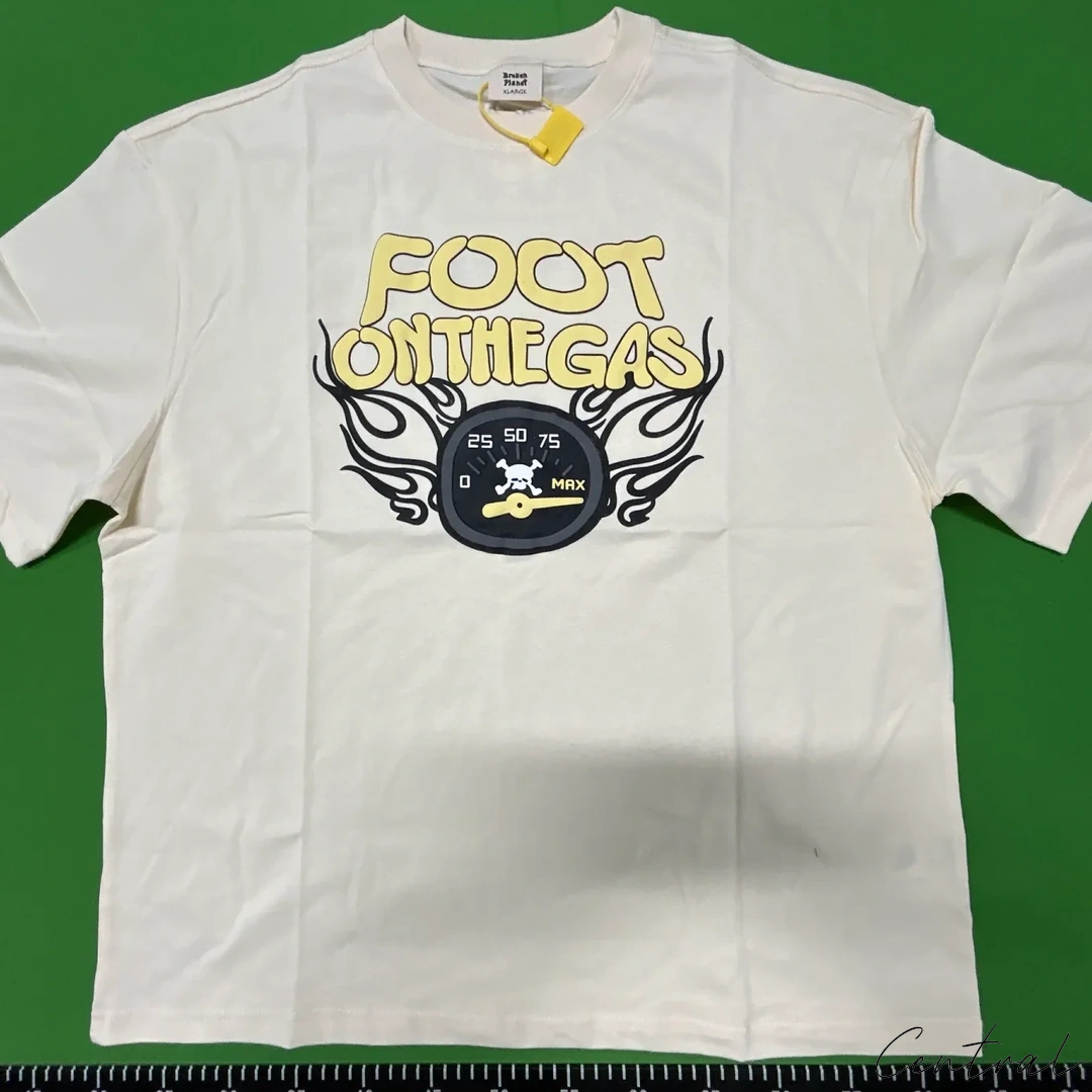 Broken Planet Foot on the gas T-Shirt - Cream